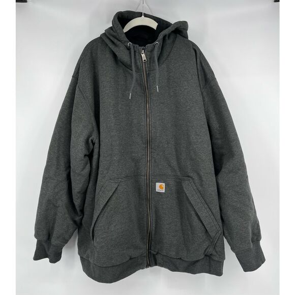 Carhartt Rain Defender Loose Fit Thermal Lined Full Zip Sweatshirt Size XXXL 3XL - Picture 2 of 12